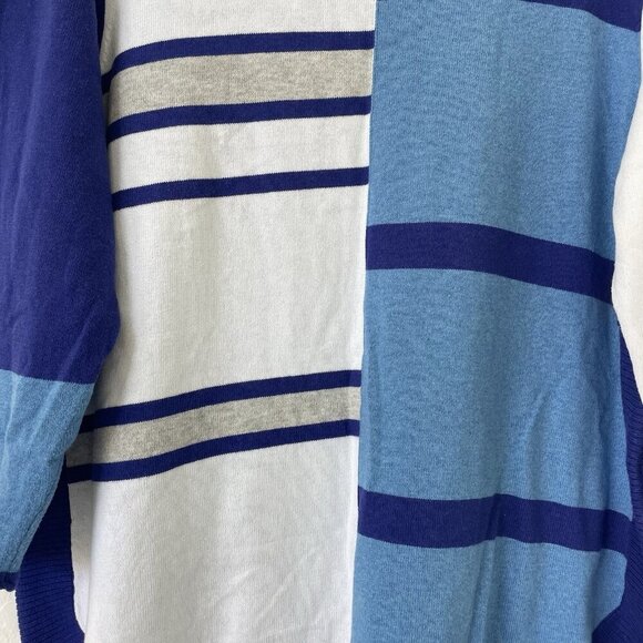Habitat Clothes To Live Womens Geometric Colorblock Sweater Size XL Blue Cotton - Picture 5 of 16
